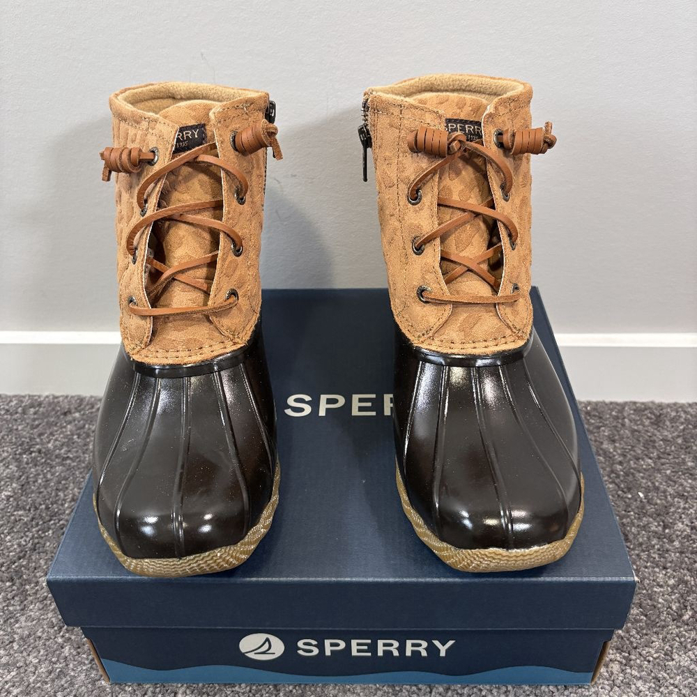 Sperry Women's 7M Beige Saltwater Waterproof Duck Boots NIB - Picture 8 of 13
